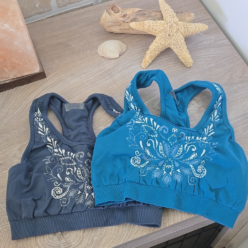 Athleta Blue And Grey Sports Bras (2)